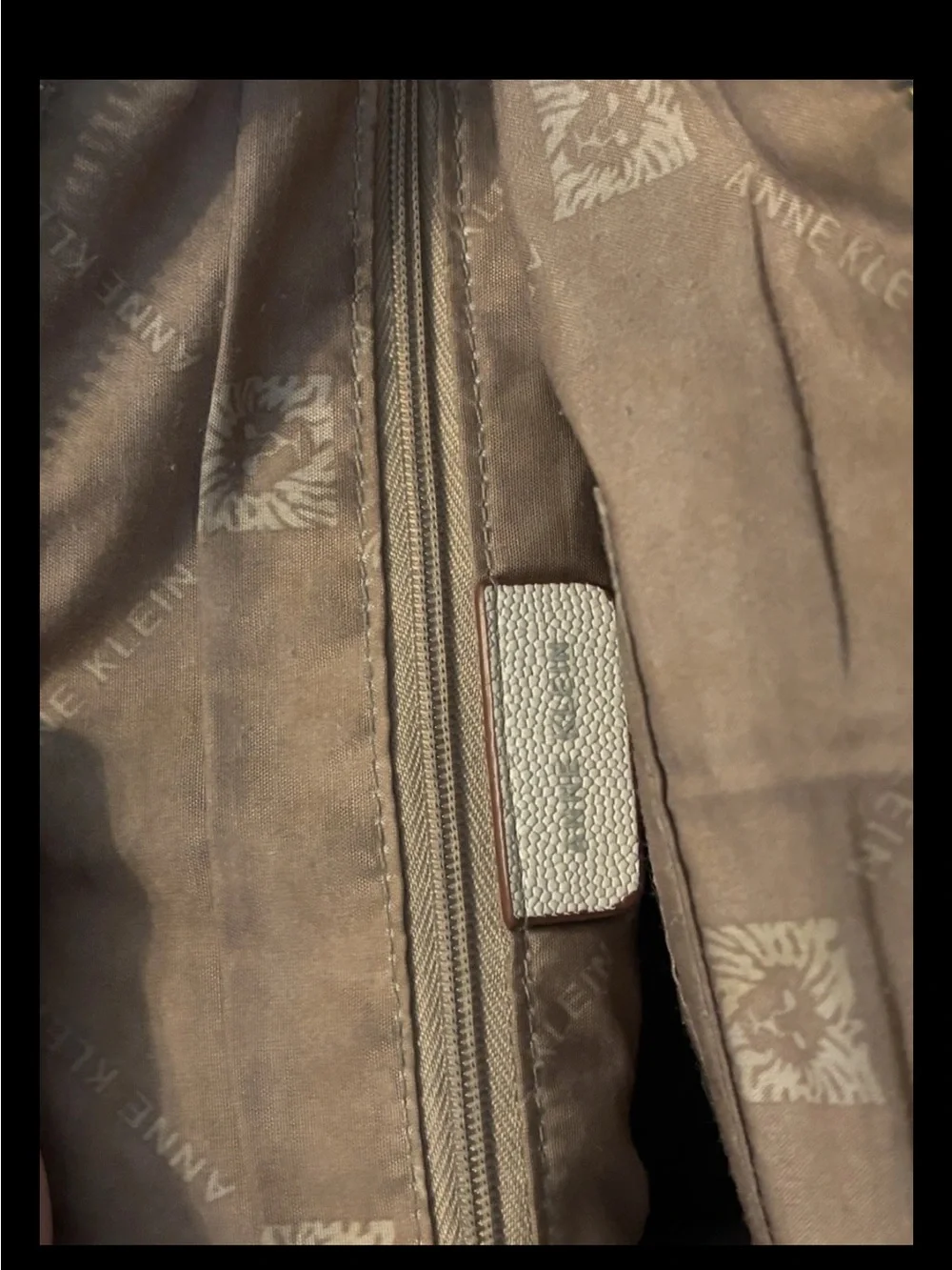 Nude Anne Klein Bow Accent Crossbody Bag